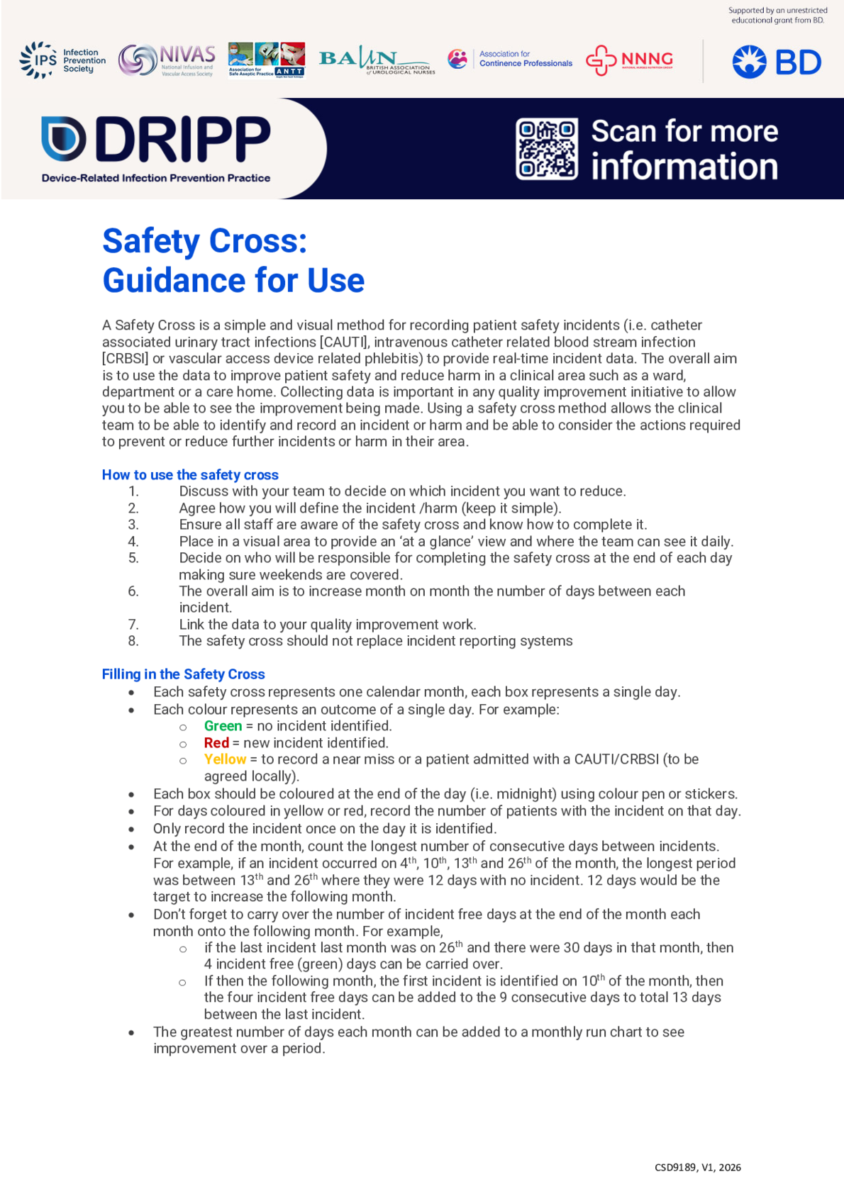 DRIPP Safety Cross Guidance